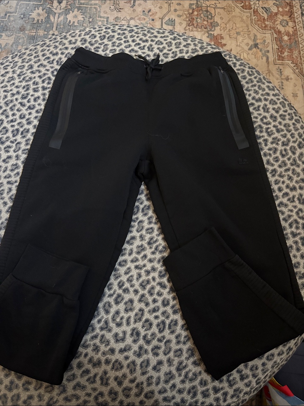 RBX Men's Black Jogger Sweatpants with Zippered Pockets